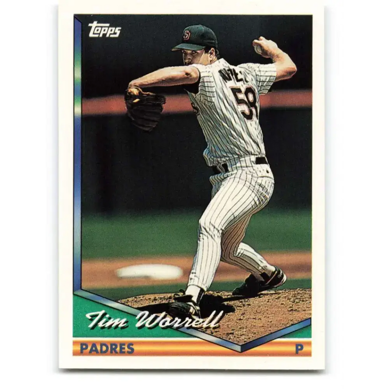 1994 Topps #458 Tim Worrell EX Excellent San Diego Padres Baseball Card - Baseball Card Single