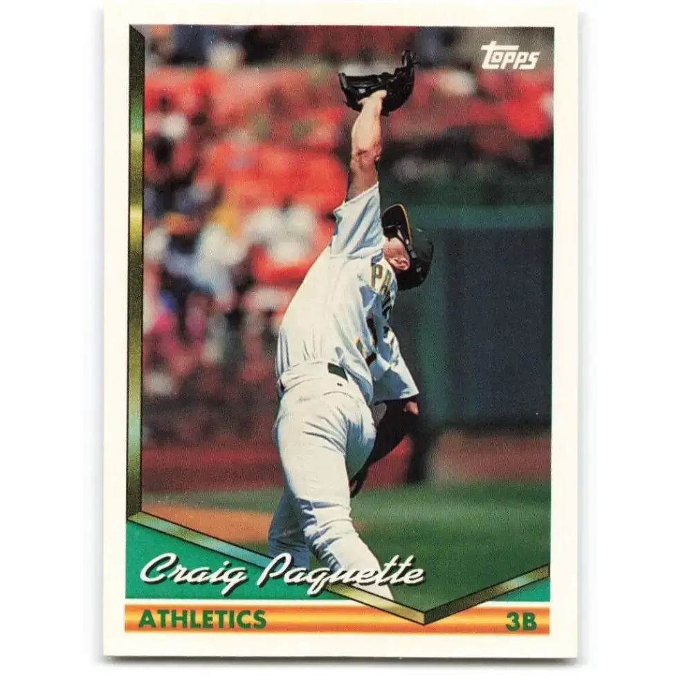 1994 Topps #46 Craig Paquette EX Excellent Oakland Athletics Baseball Card - Baseball Card Single
