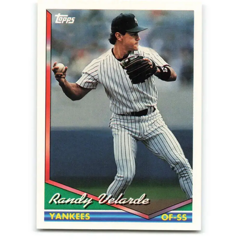 1994 Topps #461 Randy Velarde EX Excellent New York Yankees Baseball Card - Baseball Card Single