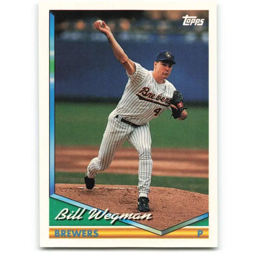 1994 Topps #464 Bill Wegman EX Excellent Milwaukee Brewers Baseball Card - Baseball Card Single