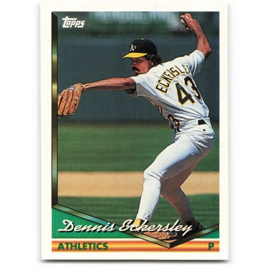 1994 Topps #465 Dennis Eckersley EX Excellent Oakland Athletics Baseball Card