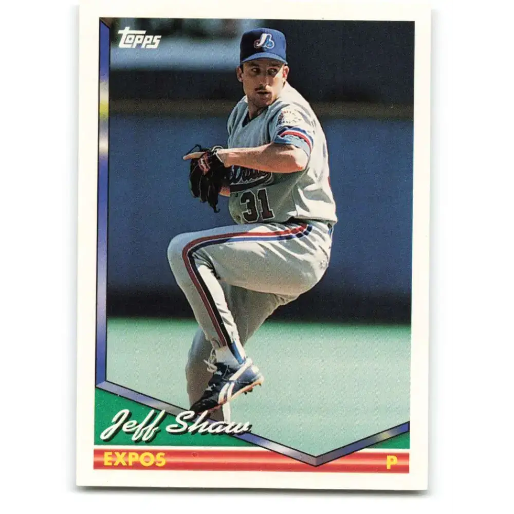 1994 Topps #469 Jeff Shaw EX Excellent Montreal Expos Baseball Card - Baseball Card Single