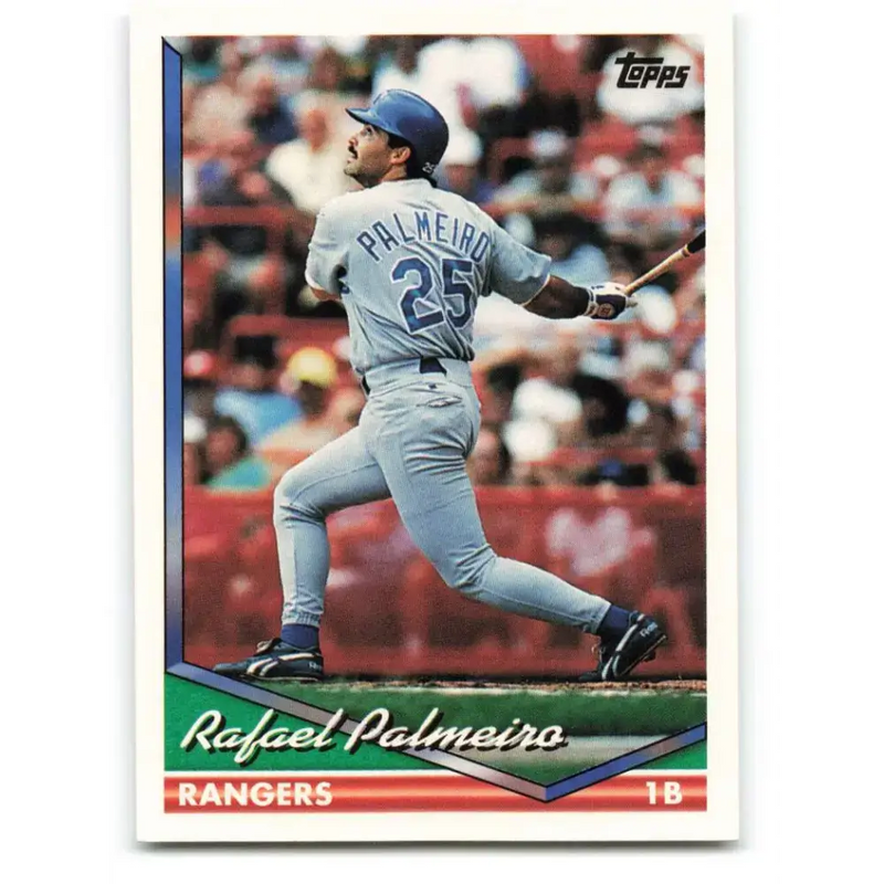 1994 Topps #470 Rafael Palmeiro EX Excellent Texas Rangers Baseball Card - Baseball Card Single