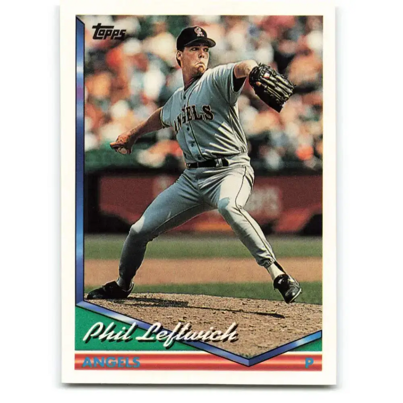 1994 Topps #471 Phil Leftwich EX Excellent RC Rookie California Angels Baseball Card - Baseball Card Single