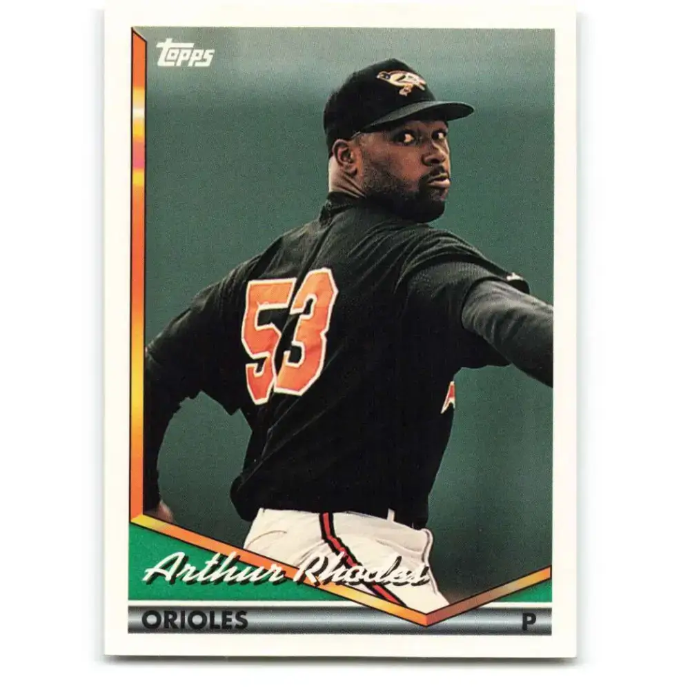 1994 Topps #477 Arthur Rhodes EX Excellent Baltimore Orioles Baseball Card - Baseball Card Single