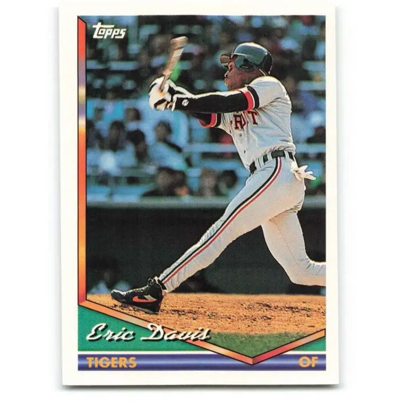 1994 Topps #488 Eric Davis EX Excellent Detroit Tigers Baseball Card - Baseball Card Single