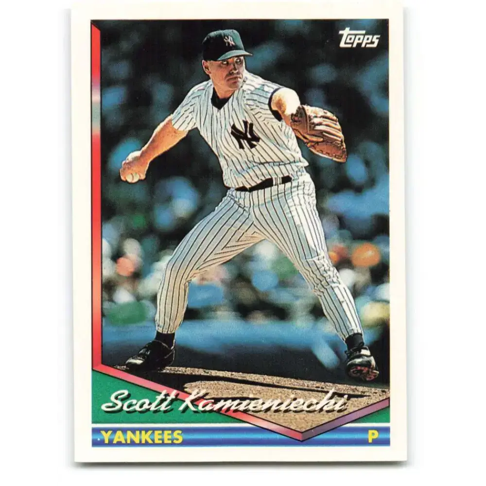 1994 Topps #489 Scott Kamieniecki EX Excellent New York Yankees Baseball Card - Baseball Card Single