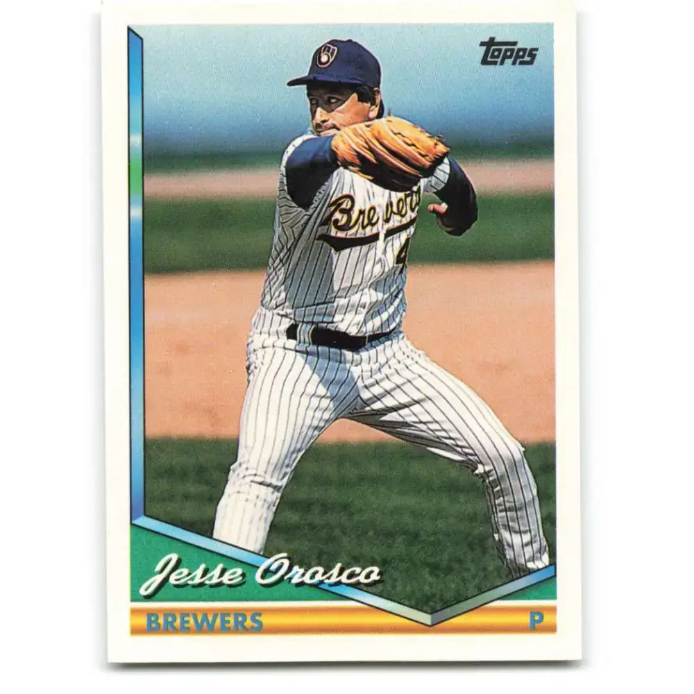 1994 Topps #492 Jesse Orosco EX Excellent Milwaukee Brewers Baseball Card - Baseball Card Single
