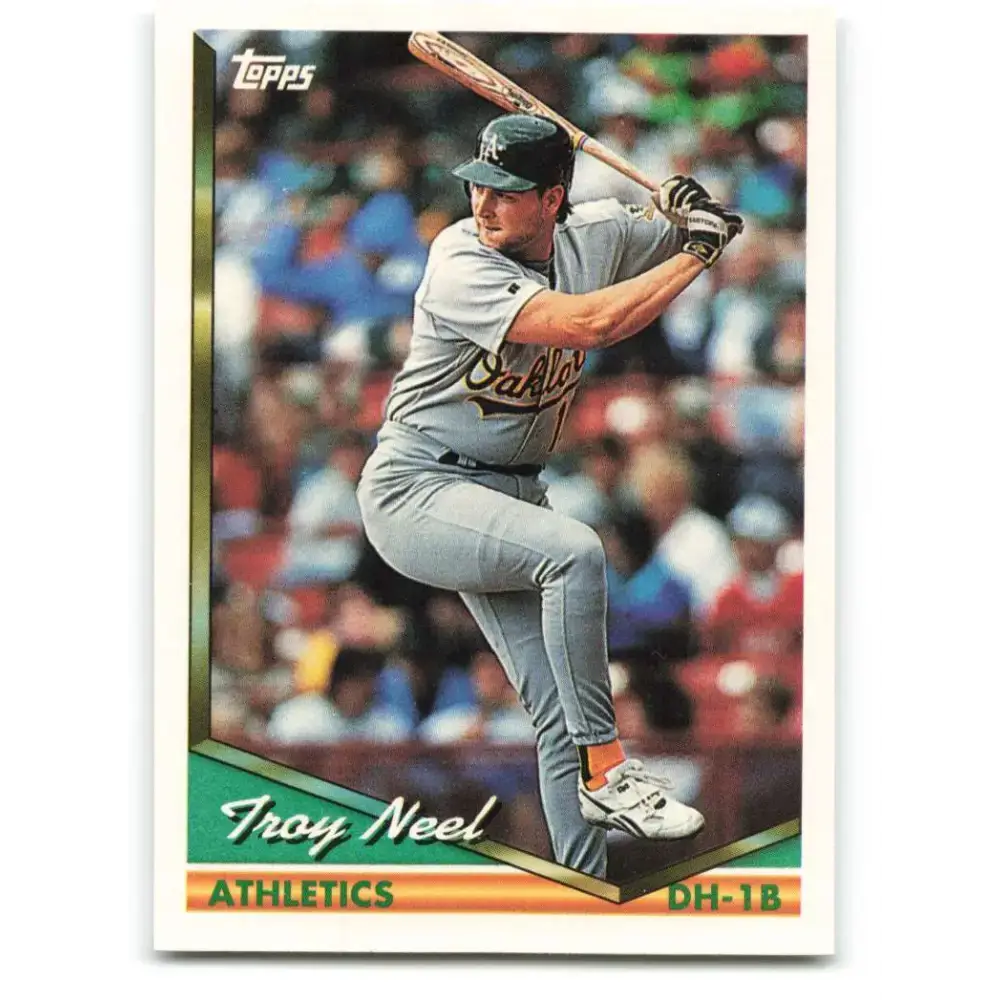 1994 Topps #493 Troy Neel EX Excellent Oakland Athletics Baseball Card