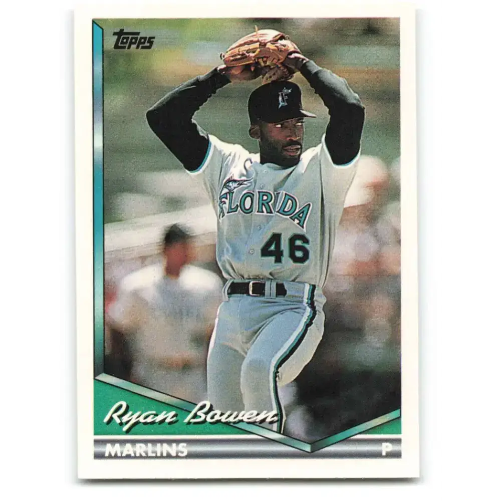1994 Topps #494 Ryan Bowen EX Excellent Florida Marlins Baseball Card - Baseball Card Single