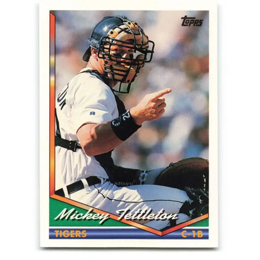 1994 Topps #495 Mickey Tettleton EX Excellent Detroit Tigers Baseball Card - Baseball Card Single