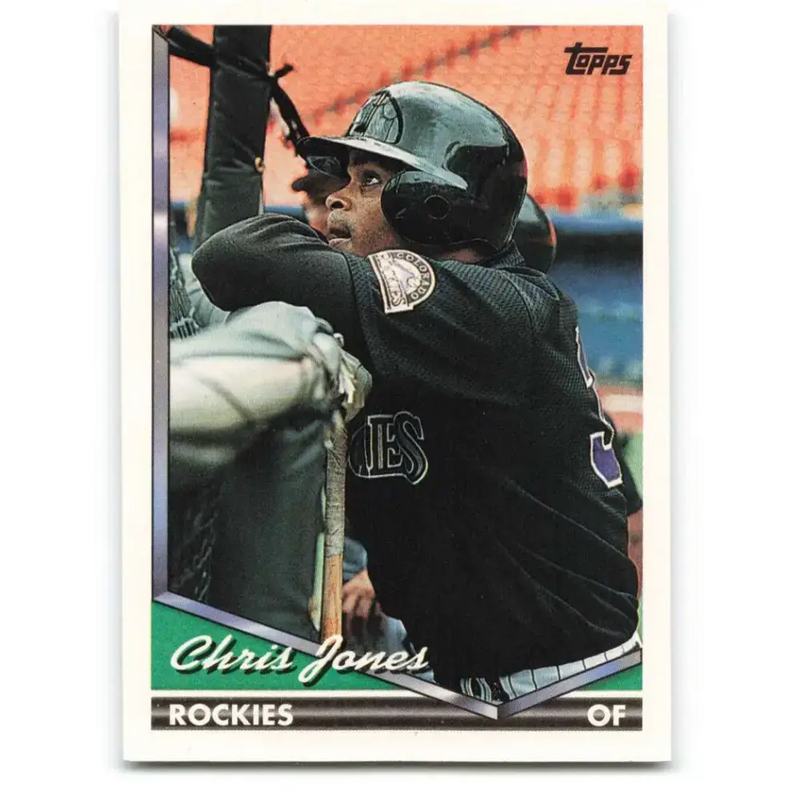 1994 Topps #496 Chris Jones EX Excellent Colorado Rockies Baseball Card - Baseball Card Single