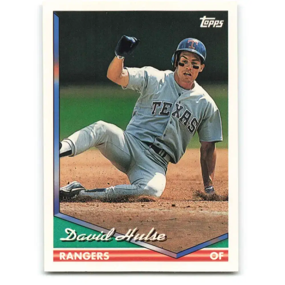 1994 Topps #498 David Hulse EX Excellent Texas Rangers Baseball Card - Baseball Card Single