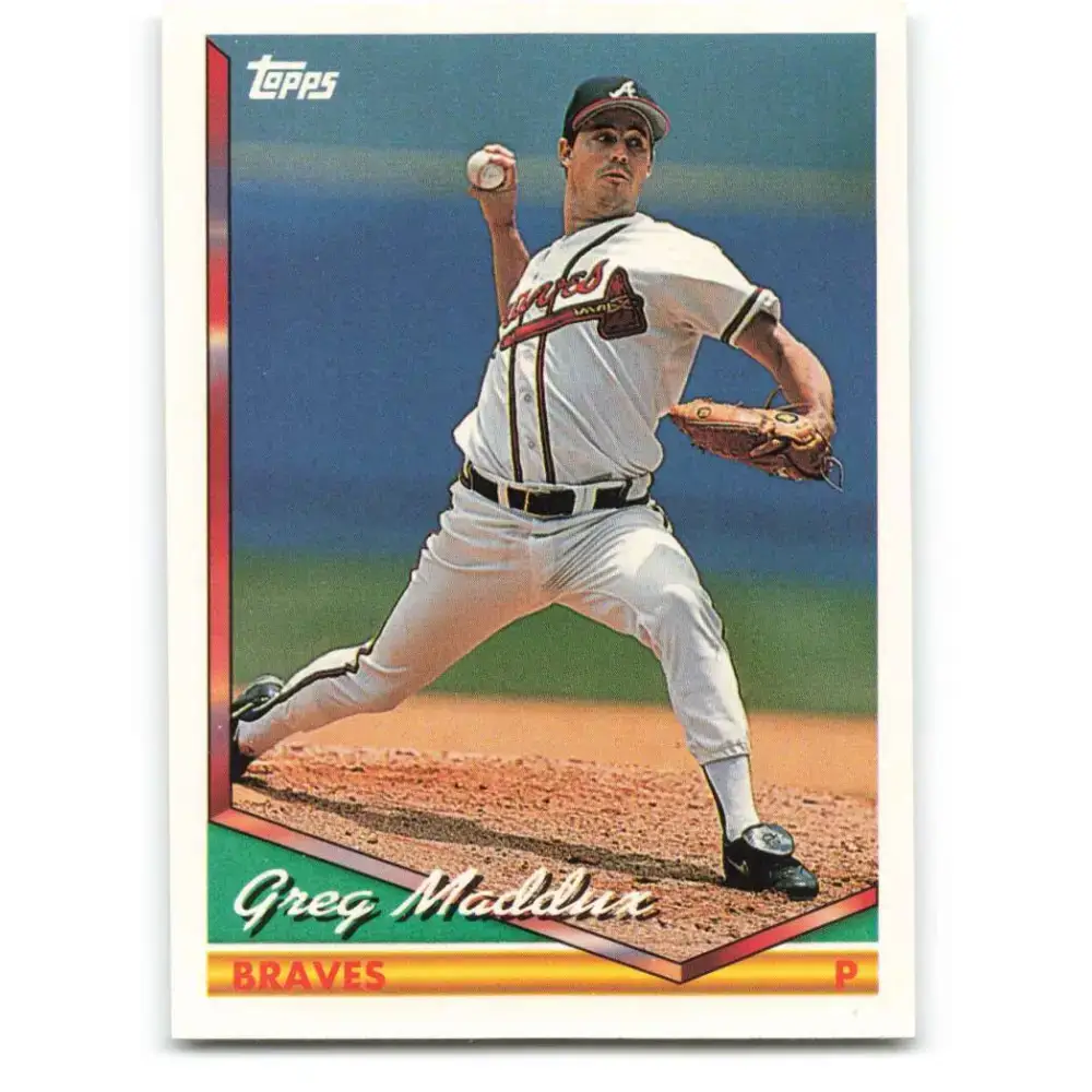 1994 Topps #499 Greg Maddux EX Excellent Atlanta Braves Baseball Card - Baseball Card Single