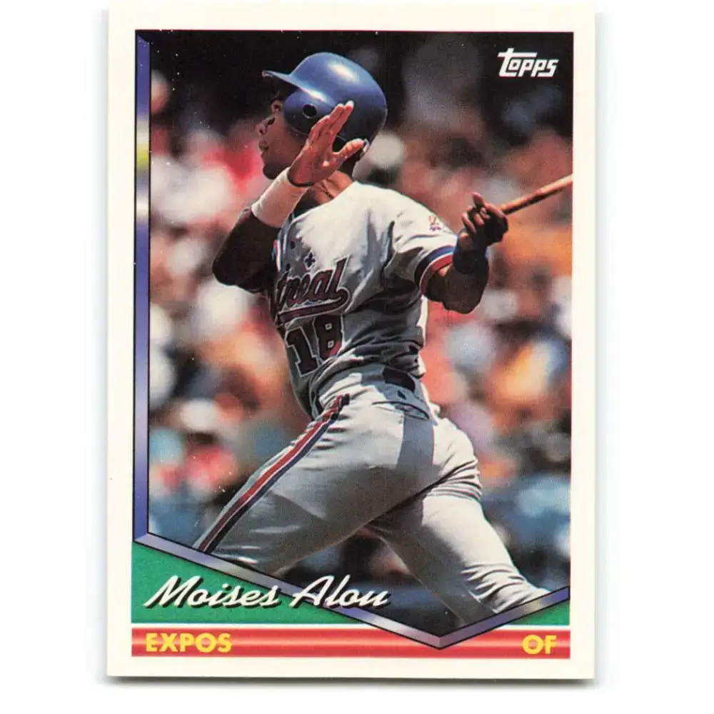 1994 Topps #50 Moises Alou EX Excellent Montreal Expos Baseball Card - Baseball Card Single
