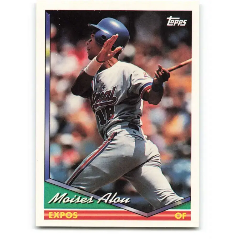 1994 Topps #50 Moises Alou EX Excellent Montreal Expos Baseball Card - Baseball Card Single