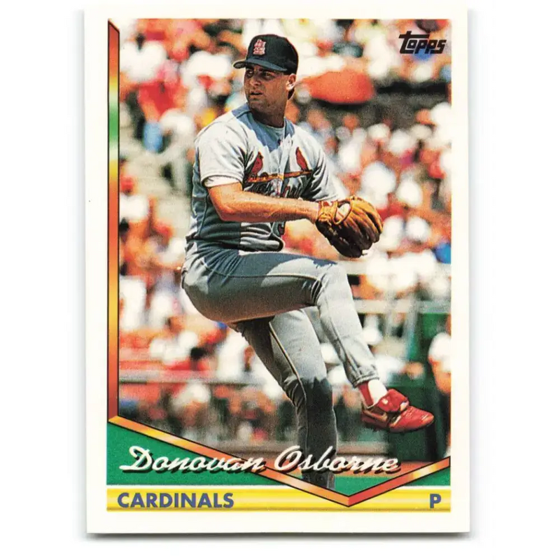 1994 Topps #501 Donovan Osborne EX Excellent St. Louis Cardinals Baseball Card - Baseball Card Single