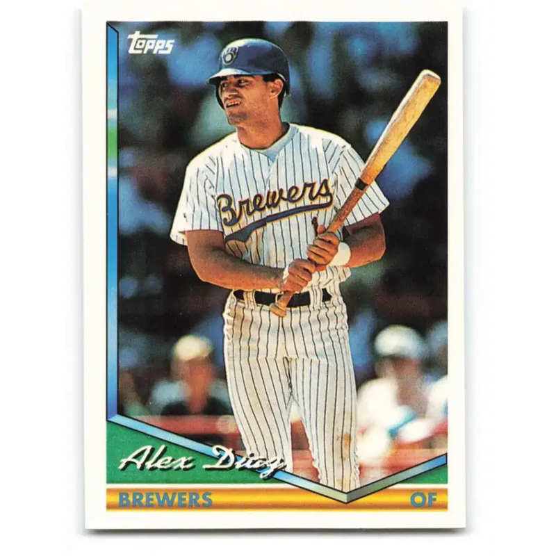 1994 Topps #519 Alex Diaz EX Excellent RC Rookie Milwaukee Brewers Baseball Card