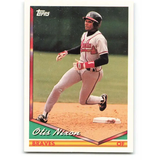 1994 Topps #52 Otis Nixon EX Excellent Atlanta Braves Baseball Card