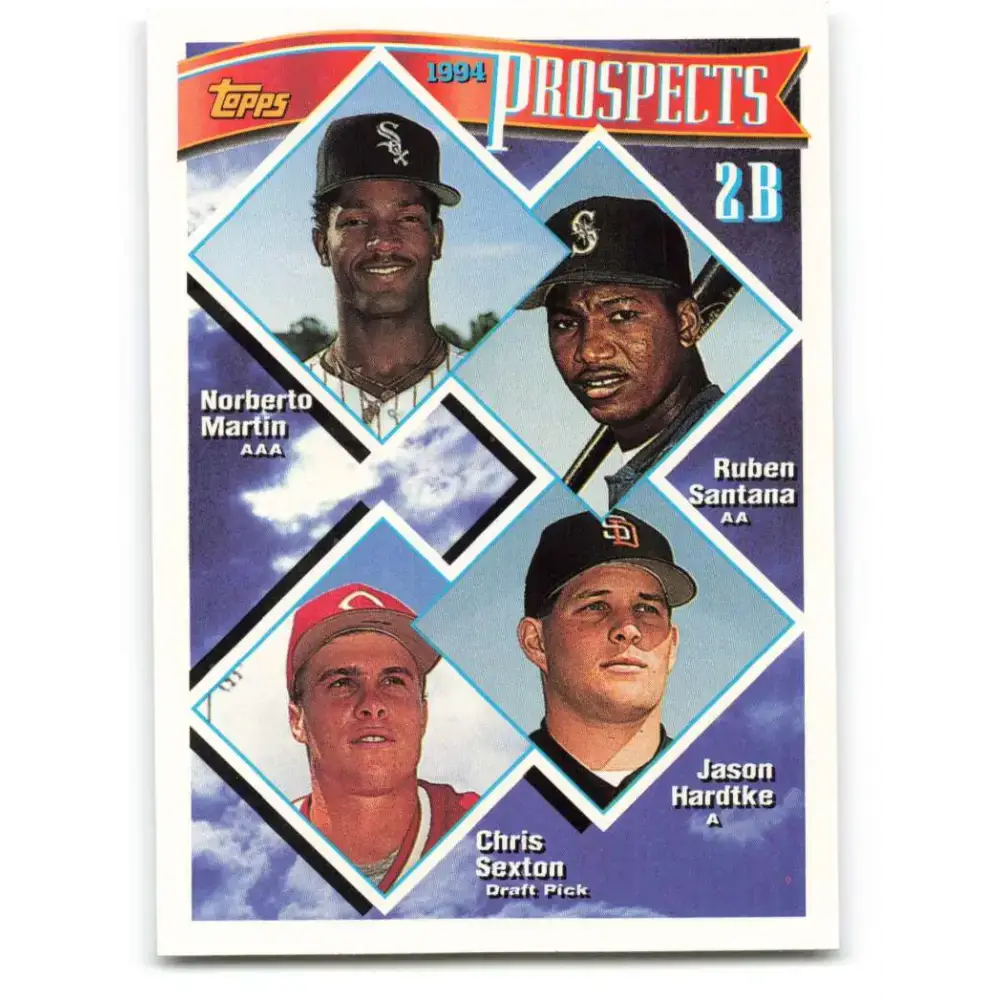 1994 Topps #527 Norberto Martin/Ruben Santana/Jason Hardtke/Chris Sexton EX Excellent RC Rookie Chicago White