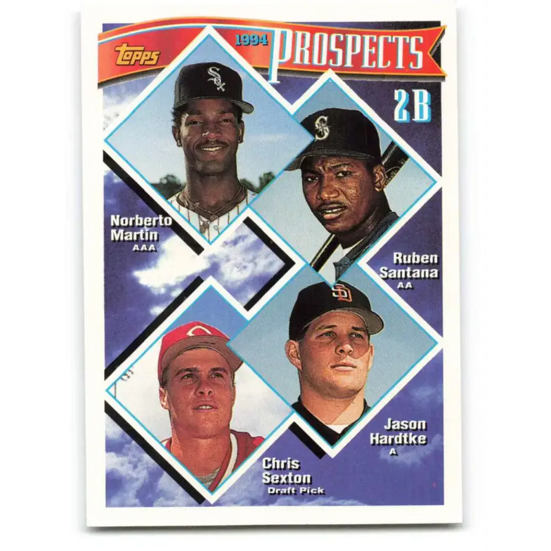 1994 Topps #527 Norberto Martin/Ruben Santana/Jason Hardtke/Chris Sexton EX Excellent RC Rookie Chicago White