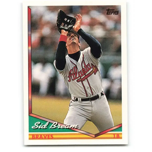 1994 Topps #528 Sid Bream EX Excellent Atlanta Braves Baseball Card - Baseball Card Single