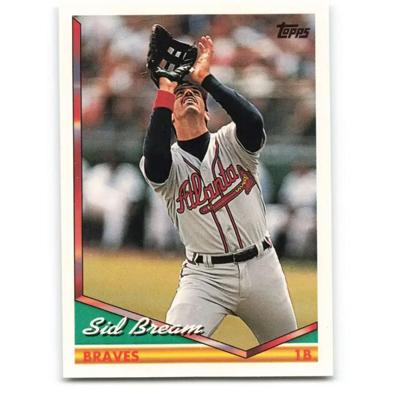 1994 Topps #528 Sid Bream EX Excellent Atlanta Braves Baseball Card - Baseball Card Single
