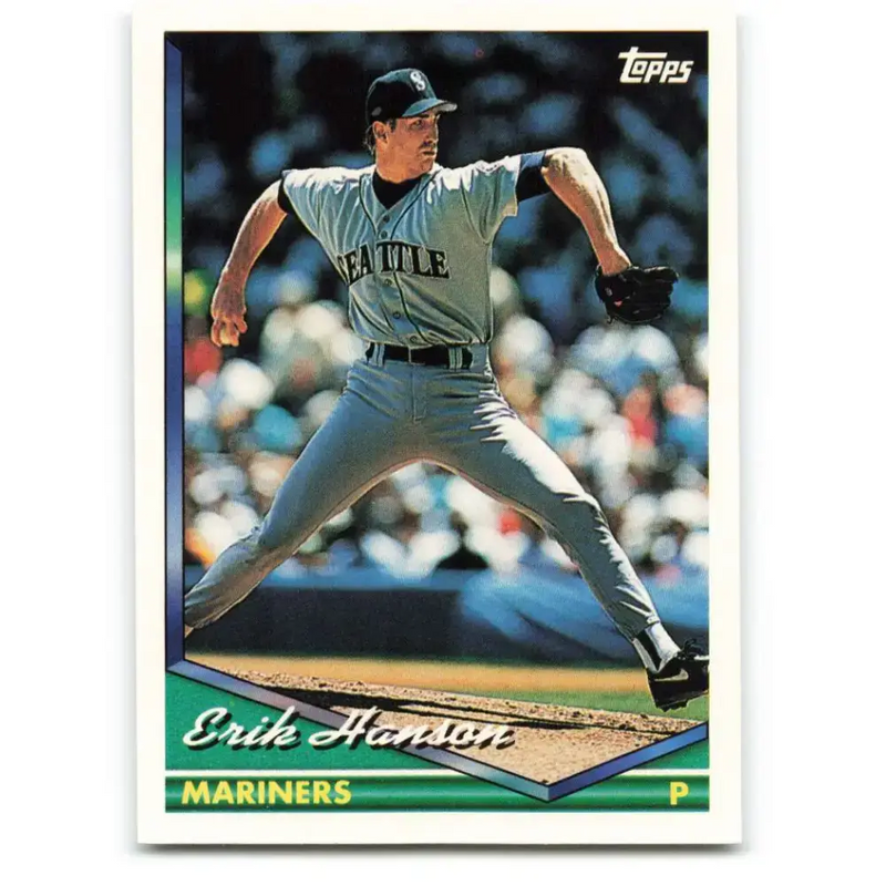 1994 Topps #529 Erik Hanson EX Excellent Seattle Mariners Baseball Card - Baseball Card Single