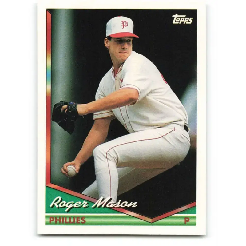1994 Topps #533 Roger Mason EX Excellent Philadelphia Phillies Baseball Card - Baseball Card Single
