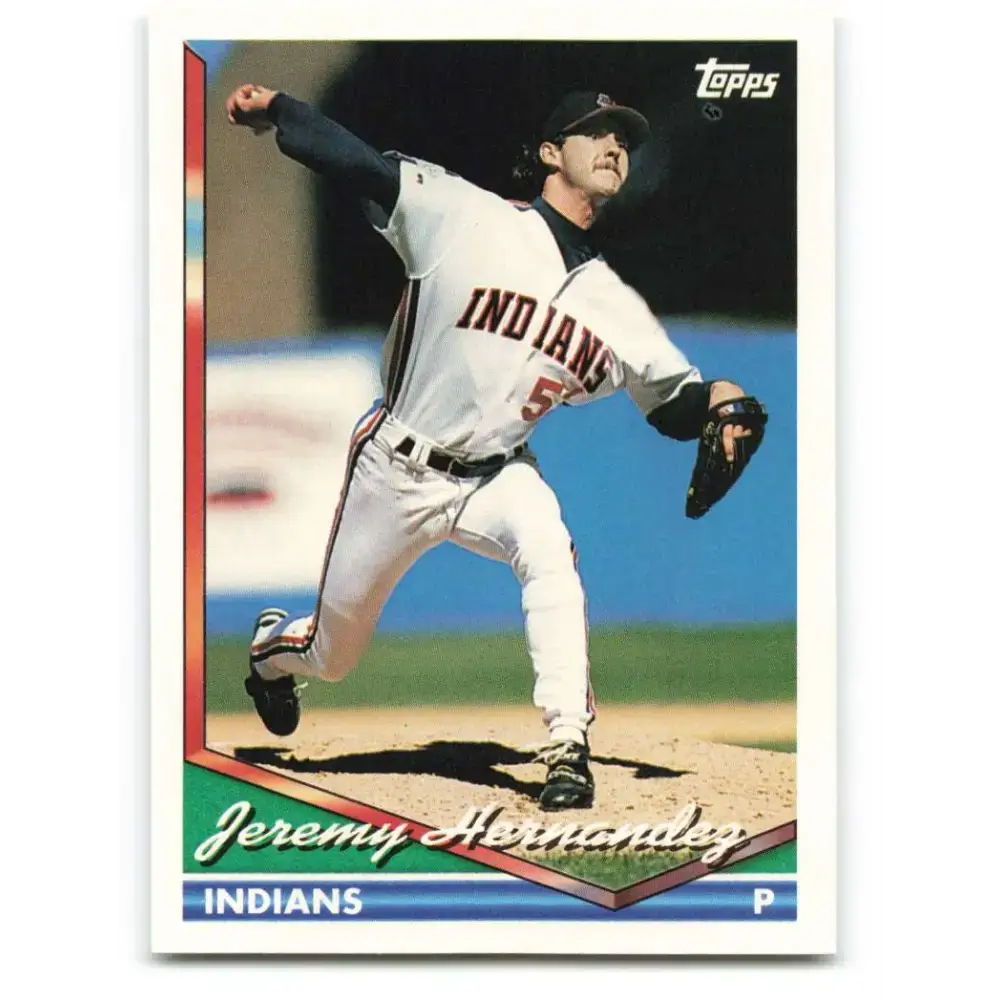 1994 Topps #537 Jeremy Hernandez EX Excellent Cleveland Indians Baseball Card