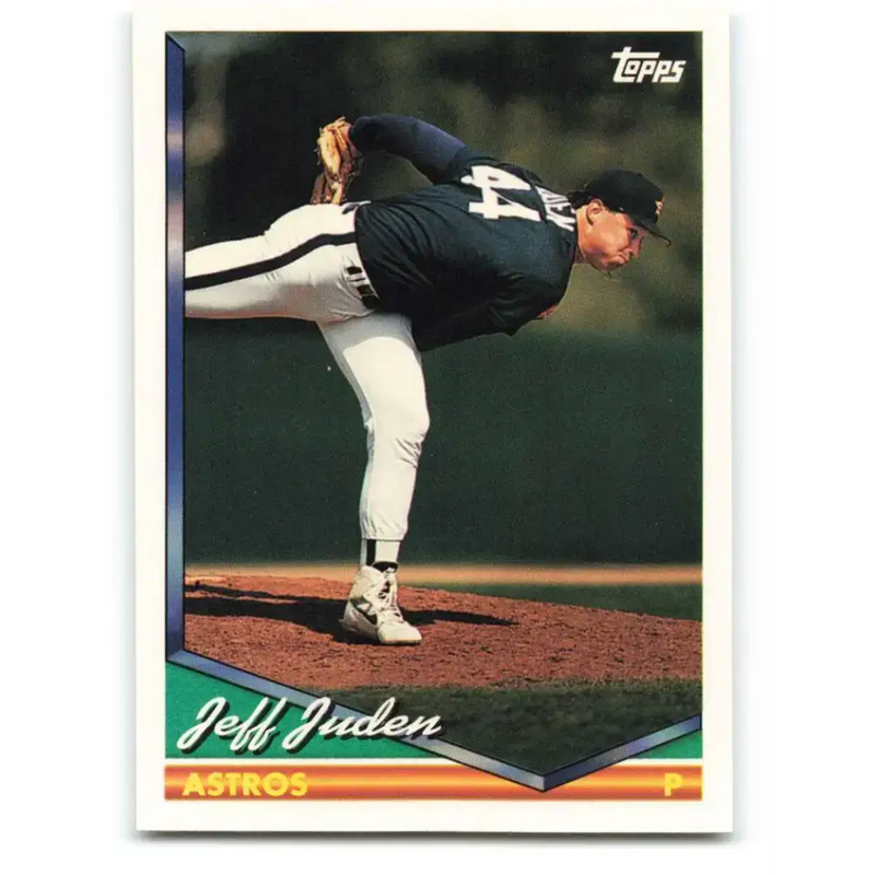 1994 Topps #541 Jeff Juden EX Excellent Houston Astros Baseball Card - Baseball Card Single