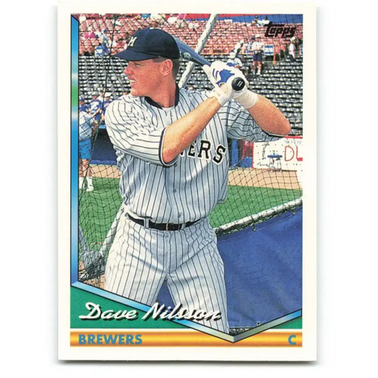 1994 Topps #548 Dave Nilsson EX Excellent Milwaukee Brewers Baseball Card