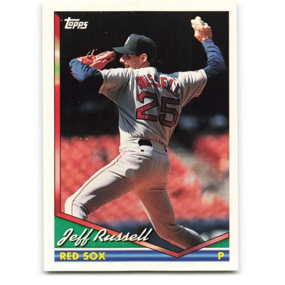 1994 Topps #55 Jeff Russell EX Excellent Boston Red Sox Baseball Card - Baseball Card Single