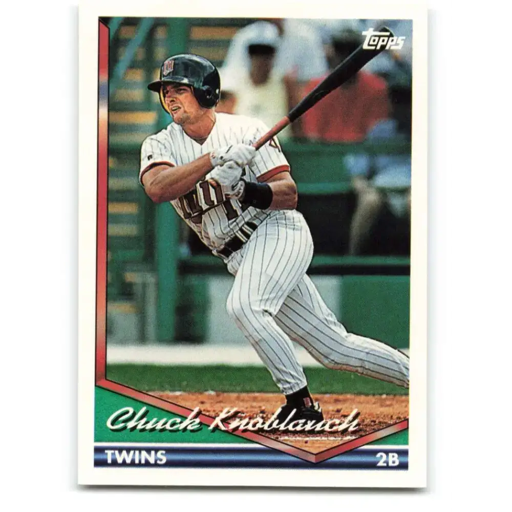 1994 Topps #555 Chuck Knoblauch EX Excellent Minnesota Twins Baseball Card - Baseball Card Single