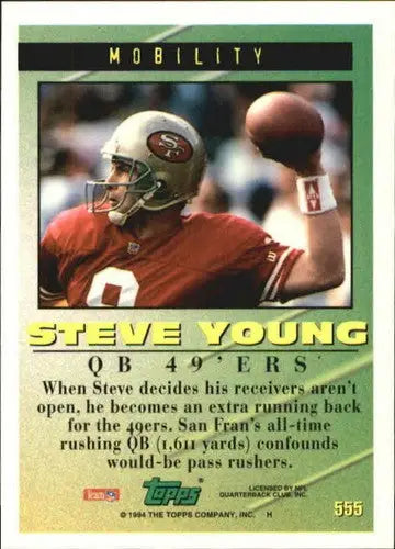 1994 Topps #555 Steve Young 49ers TOG - Football Card Single