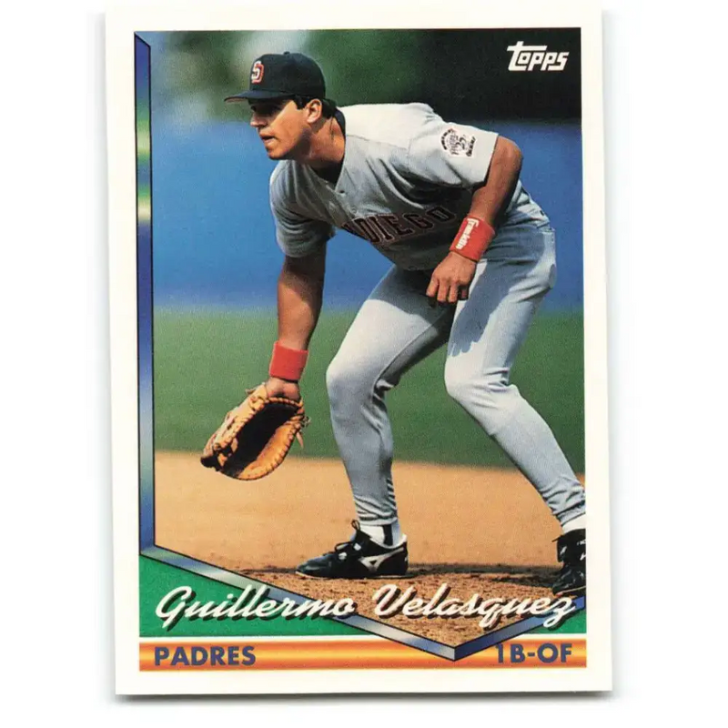 1994 Topps #556 Guillermo Velasquez EX Excellent San Diego Padres Baseball Card - Baseball Card Single