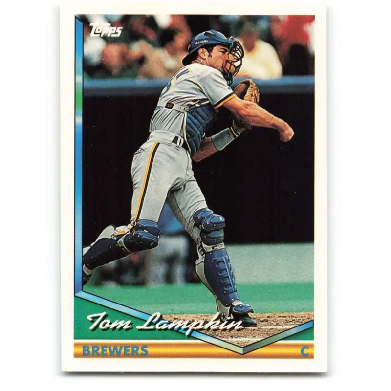 1994 Topps #558 Tom Lampkin EX Excellent Milwaukee Brewers Baseball Card - Baseball Card Single