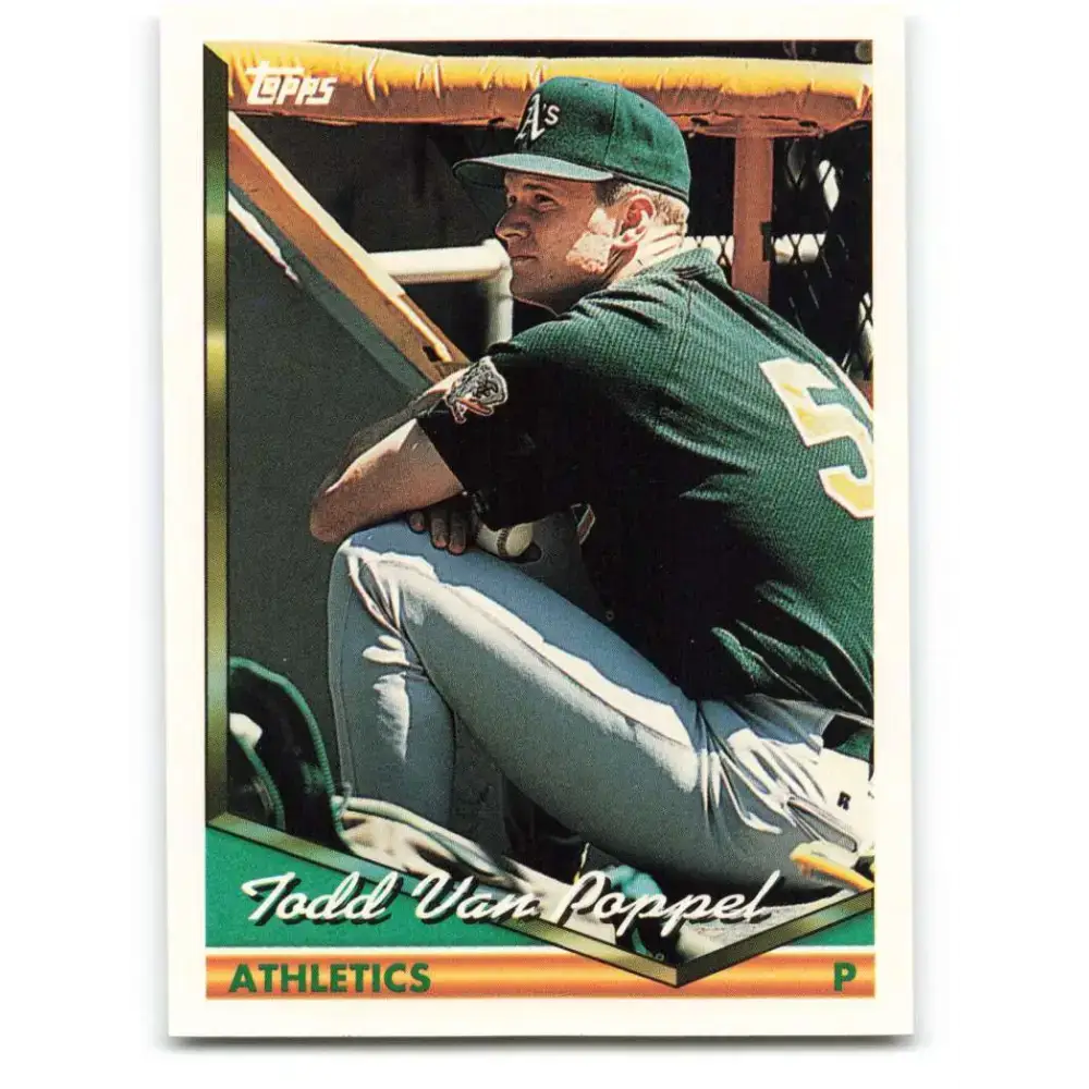 1994 Topps #559 Todd Van Poppel EX Excellent Oakland Athletics Baseball Card - Baseball Card Single