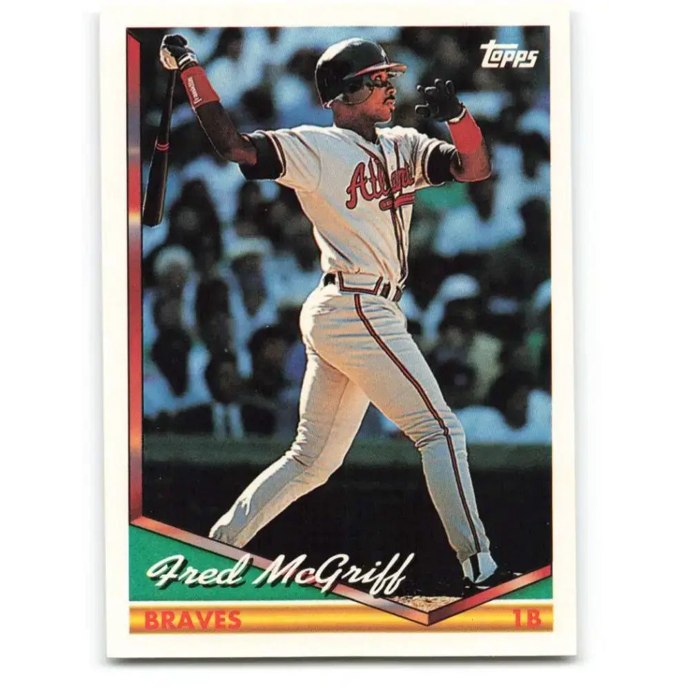 1994 Topps #565 Fred McGriff EX Excellent Atlanta Braves Baseball Card - Baseball Card Single
