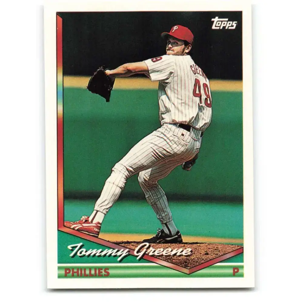 1994 Topps #570 Tommy Greene EX Excellent Philadelphia Phillies Baseball Card - Baseball Card Single