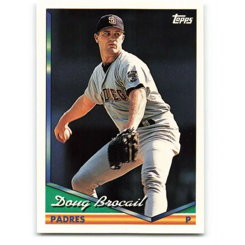 1994 Topps #579 Doug Brocail EX Excellent San Diego Padres Baseball Card - Baseball Card Single