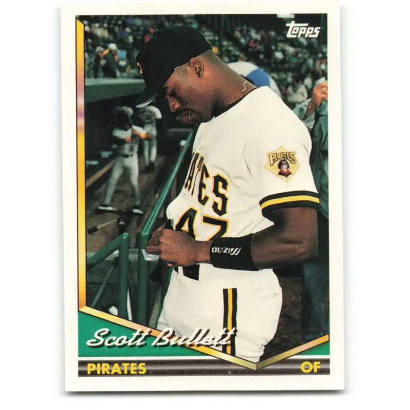1994 Topps #584 Scott Bullett EX Excellent Pittsburgh Pirates Baseball Card - Baseball Card Single