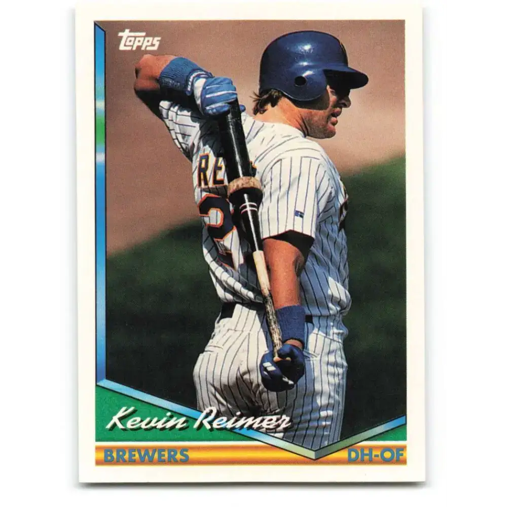 1994 Topps #585 Kevin Reimer EX Excellent Milwaukee Brewers Baseball Card - Baseball Card Single