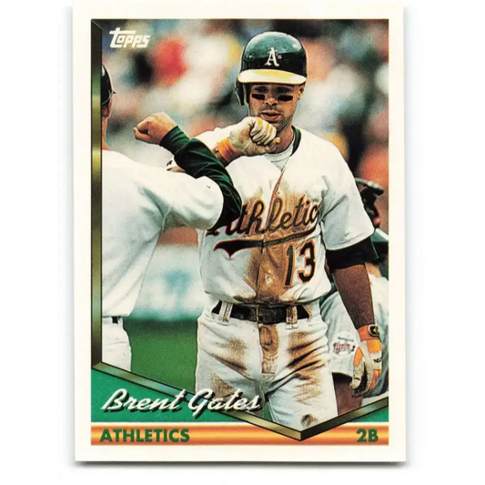 1994 Topps #586 Brent Gates EX Excellent Oakland Athletics Baseball Card