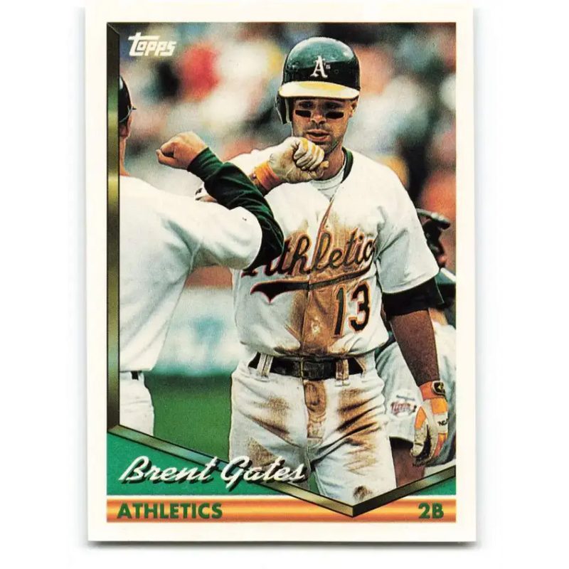 1994 Topps #586 Brent Gates EX Excellent Oakland Athletics Baseball Card - Baseball Card Single