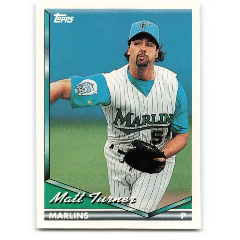 1994 Topps #587 Matt Turner EX Excellent Florida Marlins Baseball Card - Baseball Card Single