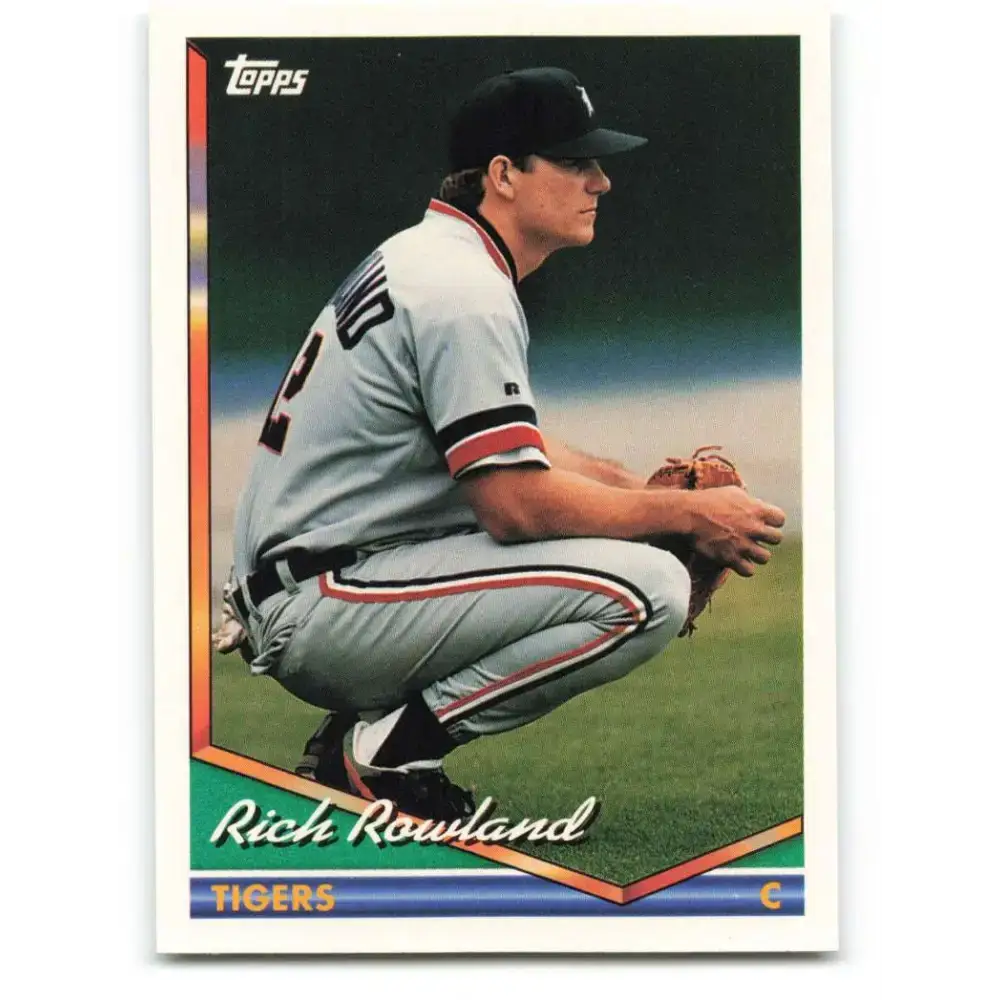 1994 Topps #588 Rich Rowland EX Excellent Detroit Tigers Baseball Card