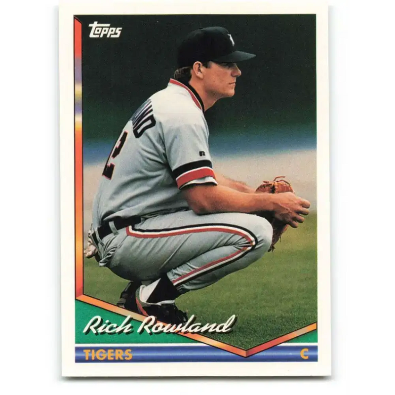 1994 Topps #588 Rich Rowland EX Excellent Detroit Tigers Baseball Card