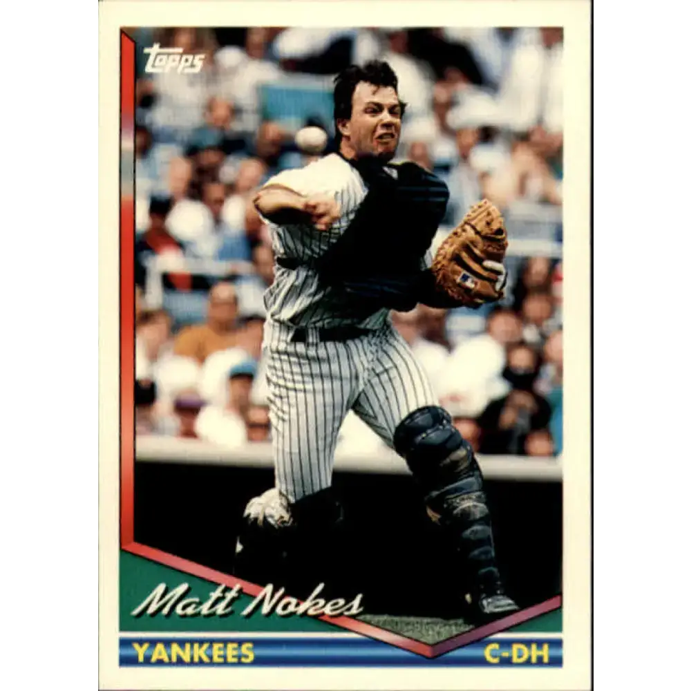 1994 Topps #59 Matt Nokes EX Excellent New York Yankees Baseball Card - Baseball Card Single