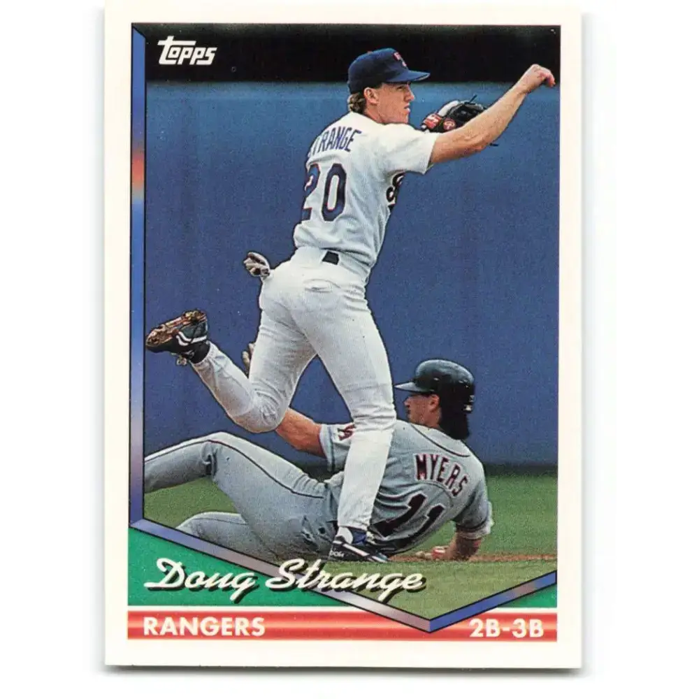 1994 Topps #591 Doug Strange EX Excellent Texas Rangers Baseball Card - Baseball Card Single